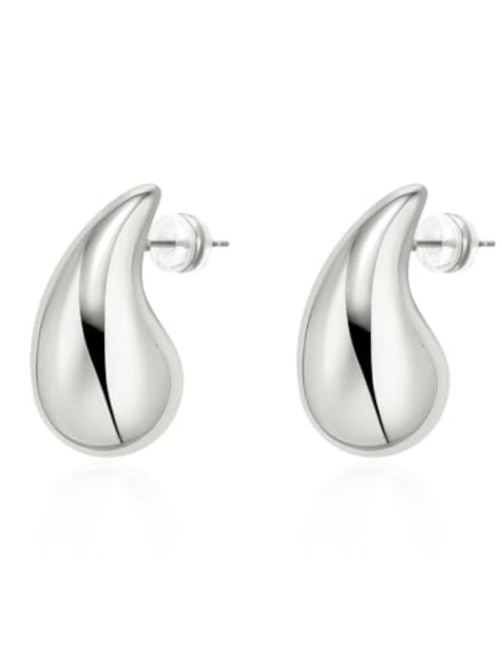 14K Gold Plated Waterdrop Dangle Earrings Lightweight Hollow Drop